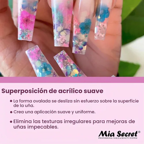 Vista 4 de Mia Secret Kolinsky - Pincel de arte (4 tamaños, morado, arte de uñas 3D)