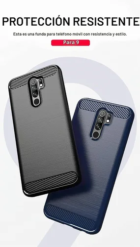 Vista 8 de Asuwish Funda compatible con Xiaomi Redmi 9 y protector de pantalla de vidrio templado, accesorios de celda, fundas protectoras delgadas de silicona