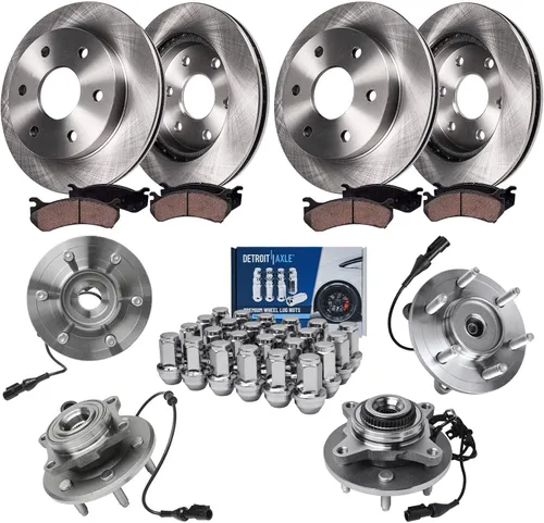 Vista 89 de Detroit Axle - Rotores de freno para Jeep Compass 2015-2022 Renegade 2016-2022 Fiat 500X 2016-2022, 2018, 2019, 2020, 2021. Reemplazo de rotores