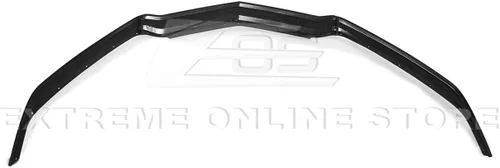 Vista 9 de Repuesto para Chevrolet Corvette C8 2020 Divisor de labio inferior de parachoques delantero estilo GM Z51 (plástico ABS, negro brillante)