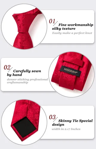 Vista 59 de Corbatas florales tejidas clásicas para hombre, corbata cuadrada de bolsillo, corbatas formales para hombres, boda con pañuelo