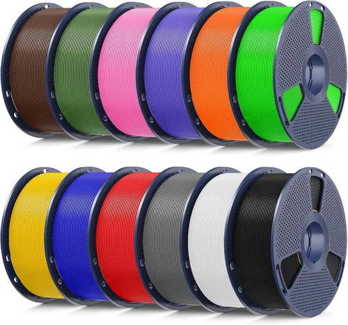 Vista 38 de SUNLU Filamento PETG de 0.07 in, 4.4 lbs, negro+transparente