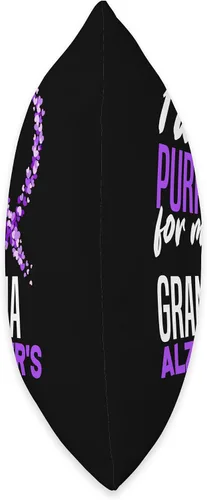 Vista 2 de ALZ Dementia Alzheimer's Awareness Apparel & Gifts I Wear Purple for My Grandma Dementia Alzheimer's Awareness - Almohada de 16 x 16 pulgadas