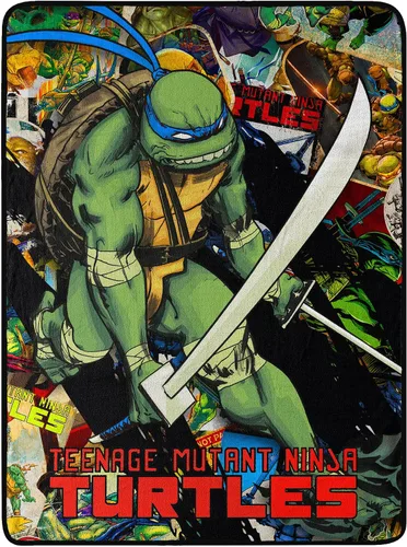 Vista 13 de Northwest Manta Micro Raschel Teenage Mutant Ninja Turtles, 46 x 60 pulgadas, Cowabunga Dudes