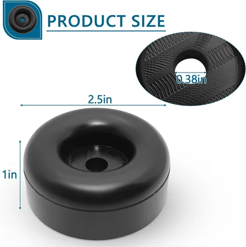 Vista 2 de Pies de goma antivibración resistentes para generadores, lavadoras a presión, compresores de aire y bombas, almohadillas de goma de 1 x 2.5