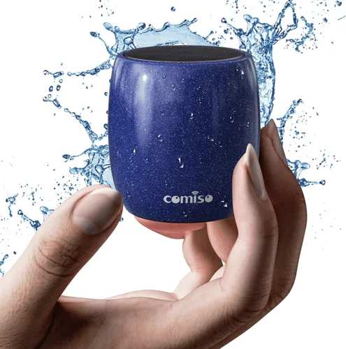 Vista 8 de Altavoz impermeable, pequeño altavoz Bluetooth con sonido estéreo y graves robustos, mini altavoces con llamada manos libres, IPX7 impermeable