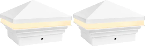 Vista 11 de GKOLED Luz de poste de tapa plana, 9-15V AC/DC 3W IP65 impermeable para exteriores, iluminación de cubierta LED de 2700K para postes de 3.5x3.5 4x4
