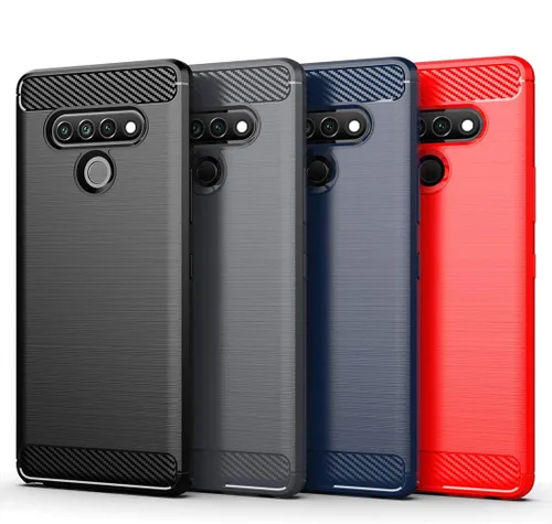 Vista 6 de Osophter Para LG Stylo 6 Funda Protectora Absorción de Golpes Flexible TPU Caucho Teléfono Celular Cubierta para LG Stylo 6 (negro)