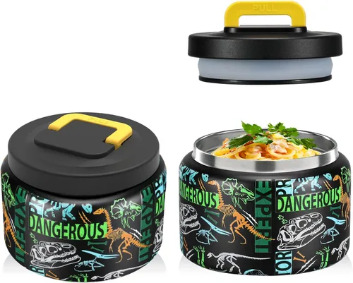 Vista 12 de JXXM Tarro térmico de 8 onzas para alimentos fríos y calientes para niños, recipientes aislados para el almuerzo, tarro de comida caliente, a prueba