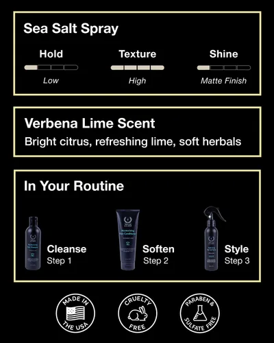 Vista 7 de ZEUS Spray texturizante para el cabello con sal marina, vaporizador profesional para dar volumen y peinar, mejora la textura y el volumen
