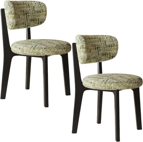 Vista 21 de YVYKFZD Solid Wood Dining Chairs, Armless Dining Room Chair Set, Upholstered Kitchen Chairs, Living Room Chair with Removable Fabric Seat Cushion