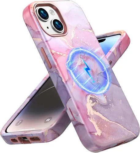 Vista 11 de Magsafe - Funda protectora para iPhone 13/14, a prueba de golpes, a prueba de caídas, funda inalámbrica para parachoques, protección híbrida