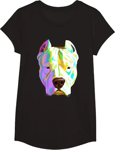 Vista 3 de Colorida camiseta Dogo Argentino, Negro, S
