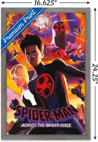 Vista 3 de Trends International Marvel Spider-Man: Across The Spider-Verse - Póster de pared de hoja del grupo uno, 22.4 pulgadas de largo x 14.7 pulgadas