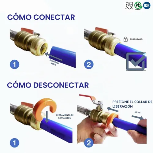 Vista 6 de 1 adaptador NPT macho de 1 pulgada de ajuste a presión x 1 pulgada