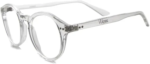 Vista 2 de zeroUV Vintage Inspired Clear Lens Small Circle Round Sunglasses