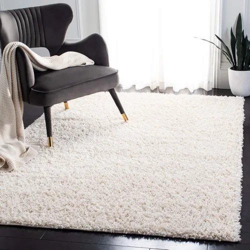 Vista 10 de SAFAVIEH Venus Shag Collection - Alfombra decorativa, 2 pies 2 pulgadas x 4 pies, color azul, diseño sólido, no desprende pelusa y de fácil cuidado