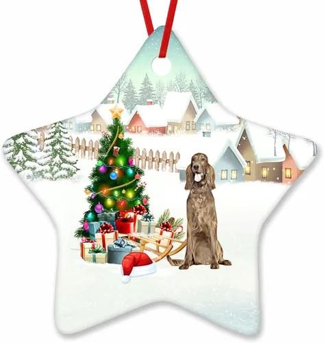 Vista 98 de Prezzy Airedale Terrier - Adorno para decoración de árbol de Navidad, regalos lindos para amantes de los perros, para familiares y amigos, nuevo