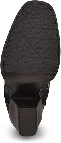 Vista 8 de Cuadra Botín para mujer en cuero genuino negro 4P04RS