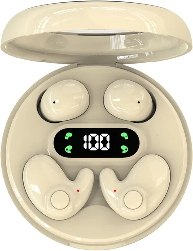 Vista 9 de Dos pares de mini auriculares Bluetooth invisibles, cómodos auriculares inalámbricos para dormir, con micrófono, auriculares impermeables IPX5