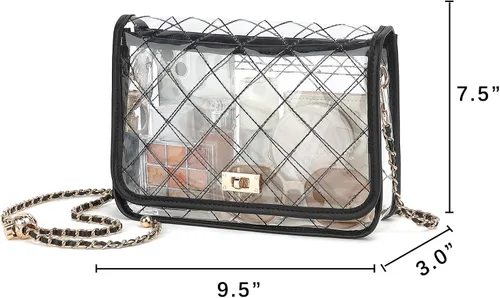 Vista 6 de YGR Bolsa transparente para eventos de estadio, pequeña bolsa cruzada para conciertos, deportes