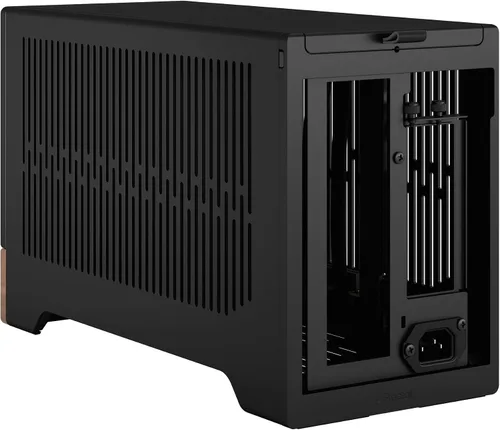 Vista 9 de Fractal Design Terra Graphite - Panel frontal de madera de nogal - Factor de forma pequeño - Carcasa para juegos Mini ITX - Cable elevador PCIe 4.0