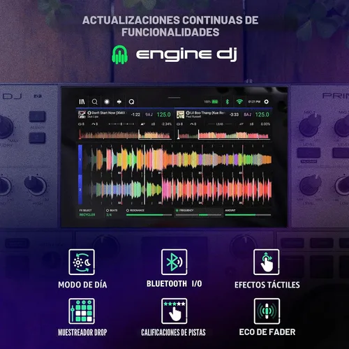 Vista 4 de Denon DJ PRIME GO+ Controlador portátil independiente para DJ