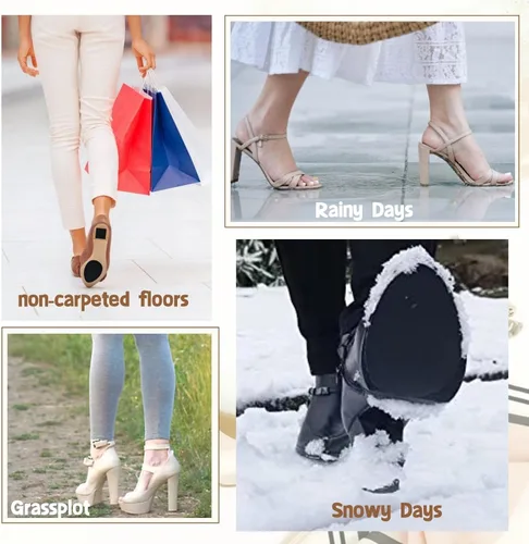 Vista 6 de Almohadillas antideslizantes para zapatos, protectores de suela de zapatos para la parte inferior de los zapatos, 6 suelas antideslizantes