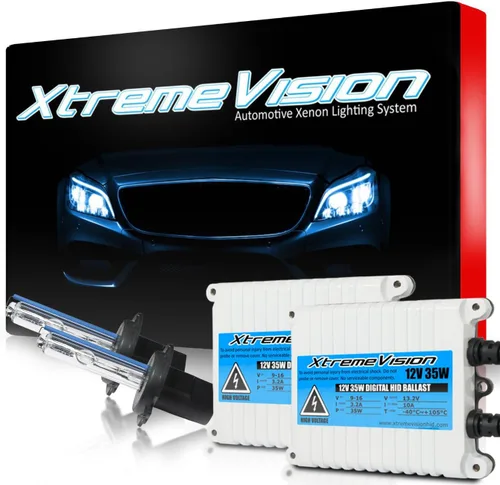 Vista 16 de XtremeVision H1 10K 35W AC Xenón Paquete - Bombilla de faro de Xenón con balasto de AC delgado - 10000K Azul Oscuro - Bombillas de Xenón - 1 par