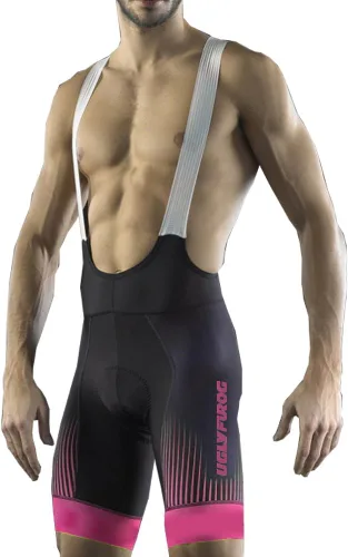 Vista 54 de UGLY FROG Designs - Pantalones cortos de ciclismo con pantalones cortos con peto, pantalones cortos de ciclismo Pro/BIP, acolchado 3D Coolmax