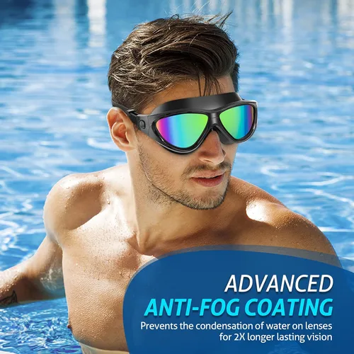 Vista 6 de Portzon Dynamics - Gafas de natación anti niebla, transparentes, sin fugas, para adultos, hombres y mujeres