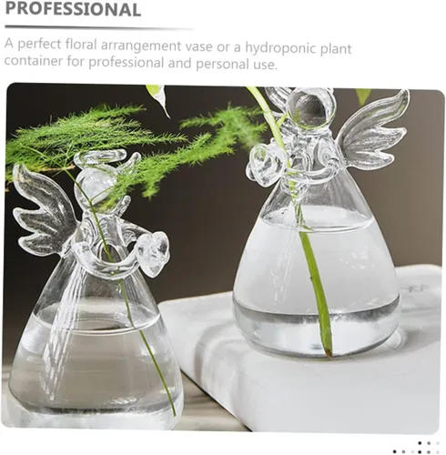 Vista 3 de YARNOW 8 piezas de cristal para terrario de flores, florero para flores, maceta hidropónica, jarrones decorativos, decoración del hogar, jarrones