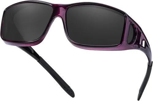 Vista 17 de IGnaef Fit Over Glasses Sunglasses for Men Women C01 Azul Azul Espejo
