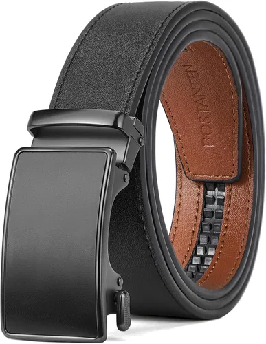 Vista 19 de BOSTANTEN - Cinturón de cuero para hombre con hebilla de rátchet para vestir y casual con hebilla ajustable, corte para adaptarse