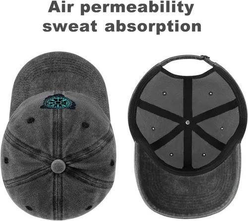 Vista 2 de Viking Helm of Awe, gorras de béisbol ajustables, diseño de mito nórdico Aegishjalmr con impresión 3D, casquette casual para deportes al aire libre