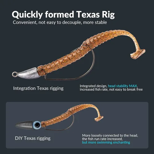 Vista 3 de THKFISH Weedless Swimbait Jig Heads for Bass Fishing, Weighted Texas Rig Hook Fishing Hooks Saltwater Freshwater 1/8 oz, 1/6 oz, 1/4 oz, 3/8 oz, 1/2
