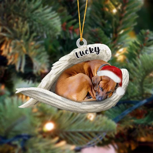 Vista 123 de Ángel durmiente de Afghan Hound para Navidad, adorno personalizado con el nombre del perro, adorno de Navidad personalizado para amantes de perros