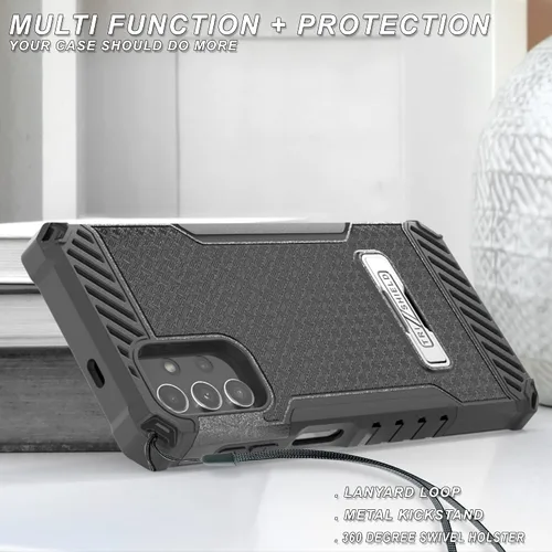 Vista 6 de Tri-Shield Phone Case with Kickstand Compatible with Samsung Galaxy A04S & A04, M13 5G, A13 4G & 5G, A32 5G Military Grade Drop Tested Rugged High
