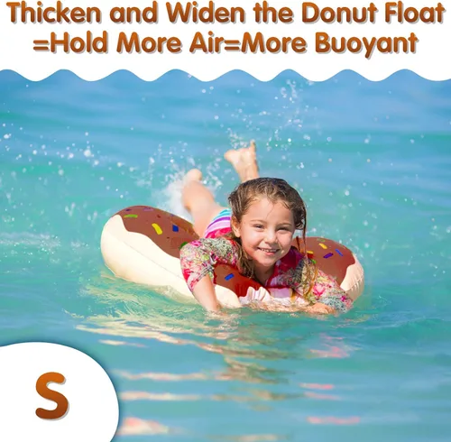 Vista 5 de DMAR Flotador de piscina con forma de dona, tubo y anillo para playa y piscina