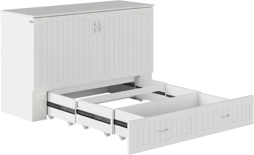 Vista 12 de AFI, Southampton Murphy - Baúl de cama Queen con colchón y cajón de 6 pulgadas, color blanco