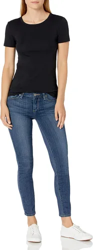 Vista 5 de Tienda Essentials paquete de 2camisetas de manga corta para mujer, cuello redondo, ajuste ceñido