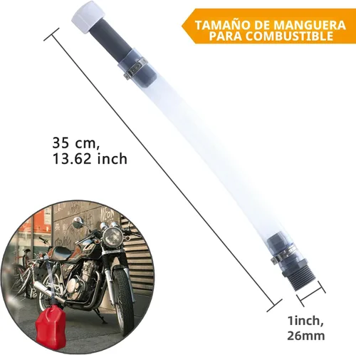 Vista 6 de Manguera de jarra de combustible de carreras Premium Mapleza, perfecta para tanques de combustible de tractor y Scribner, jarras de gasolina