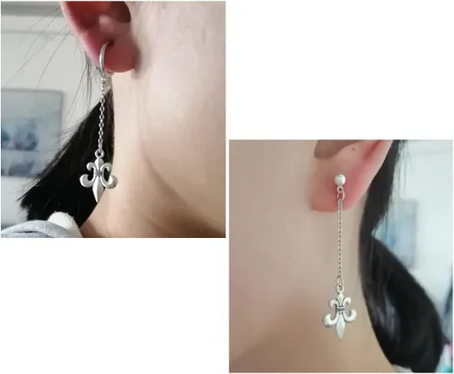 Vista 3 de Misa Amane - Aretes para cosplay, accesorios de disfraz de punk rock de anime