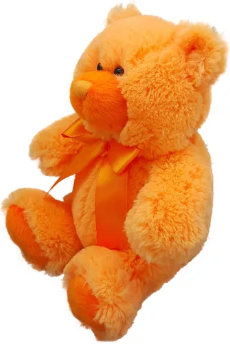 Vista 2 de Anico Oso de peluche naranja de 8 pulgadas, bonito oso de peluche, animal de peluche suave, perfecto para niños, cumpleaños, vacaciones y mucho más
