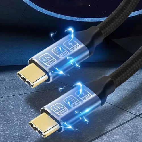 Vista 6 de Cable USB C a USB C, cable USB-C de 3.2 Gen 2, 4K UHD 20Gbps USB C cable de carga rápida PD de 100 W, cable de monitor de video tipo C 4K 60Hz