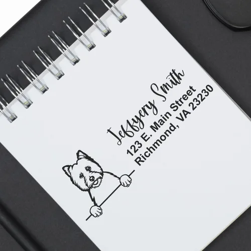 Vista 35 de American Bulldog Stamp Duo, Custom Return Address for Dog Lovers, Personalized Mail Mark for Letters and Cards