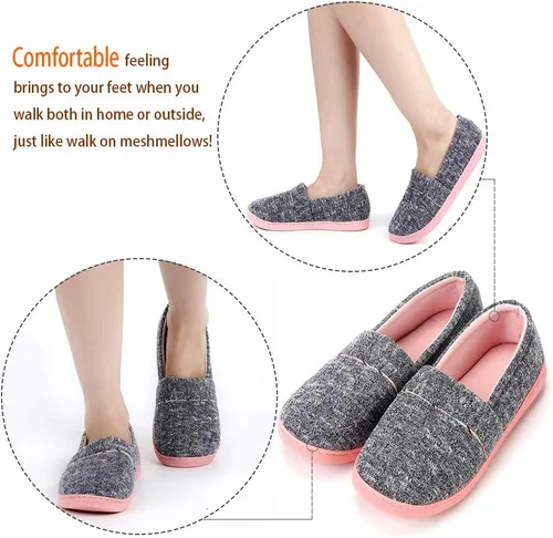 Vista 4 de Urbancolor Pantuflas de interior lavables con espalda cerrada para mujer, antideslizantes, transpirables, para el hogar