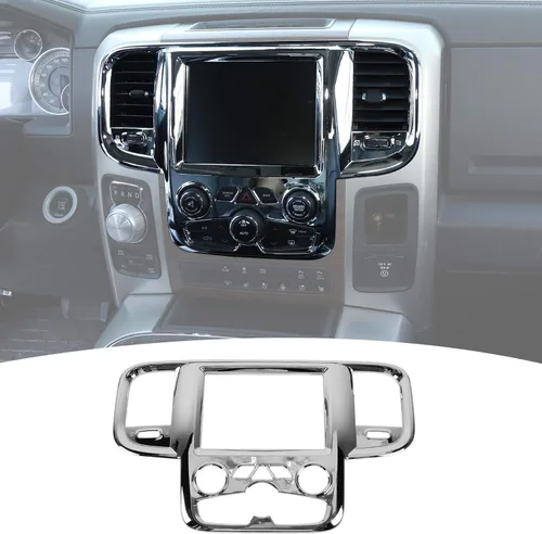 Vista 8 de Voodonala Cubierta GPS de navegación de consola central para Dodge RAM 2011-2017 Accesorios ABS azul 1pc