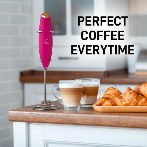 Vista 540 de Zulay Milk Boss Espumador de leche potente manual, hace espuma para latte, batidor para mezclar bebidas, café, miniespumador para capuchino, frappé