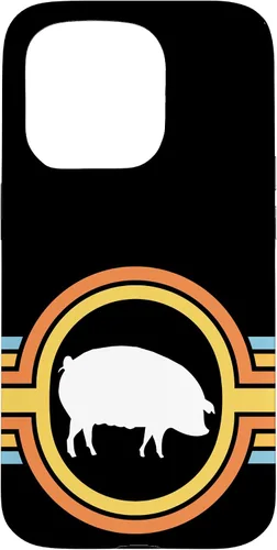 Vista 14 de Pig - Farm Farming Piglet Piggy Hog Swine Cute 70s Retro Case for iPhone 17